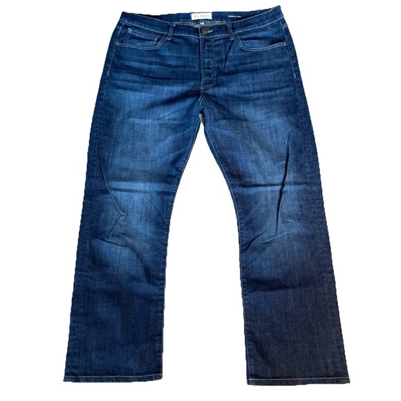 DL 1961 Vince Casual Straight Jeans Size 38X29 Mid Rise Dark Wash Stretch - Picture 1 of 11